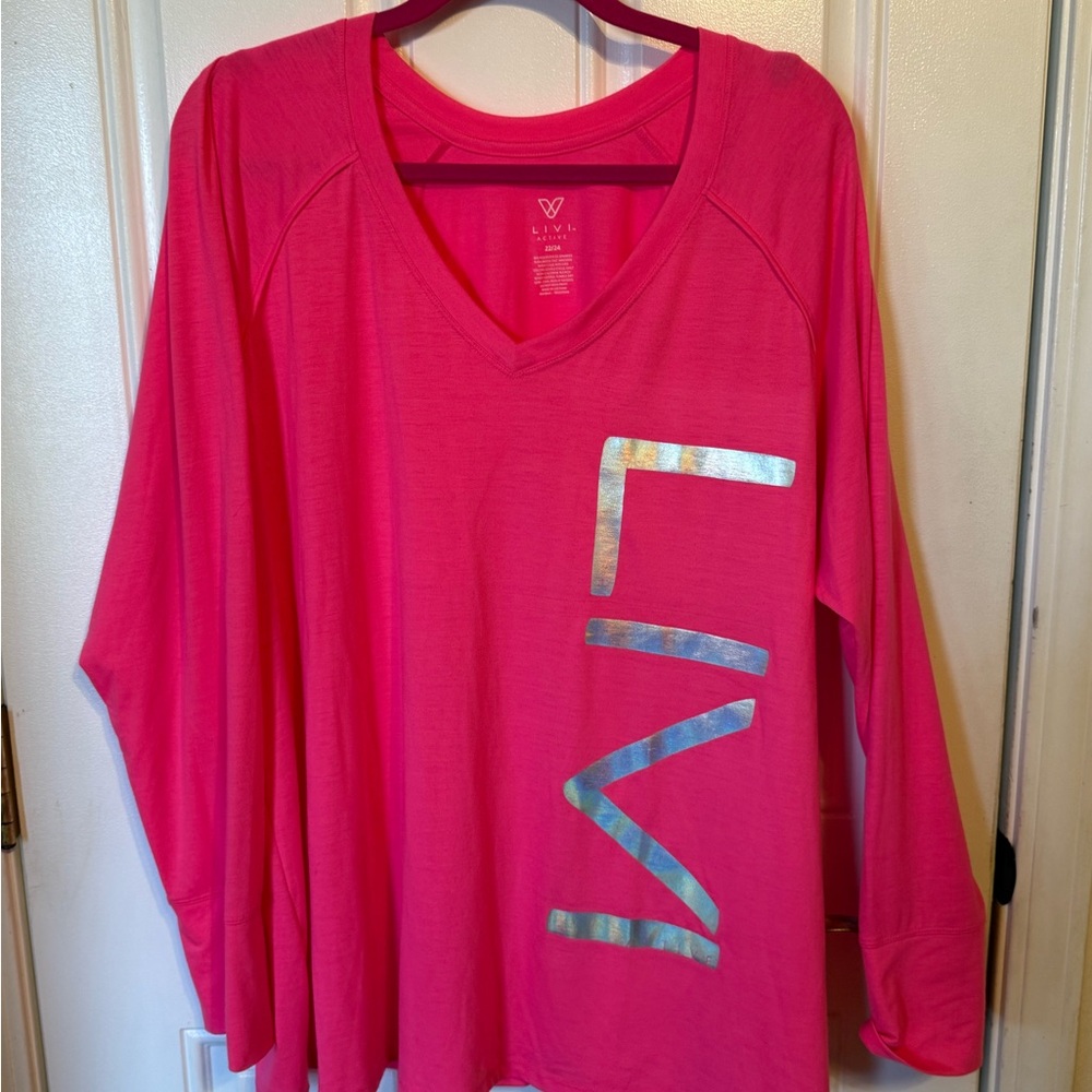 Livi Active Vivid Pink Long Sleeve Top